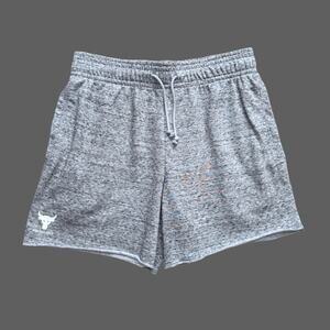 Under Armour UA Project Rock Terry Men's 5" Shorts Gray Size M NWT